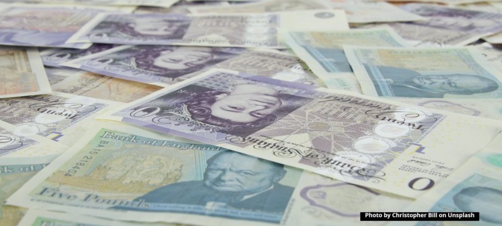 English bank notes.