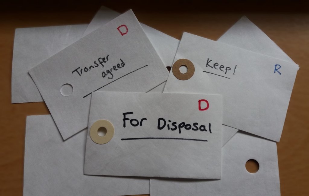 Disposition Tag Sample Starting Collections Review and Disposal · MDM